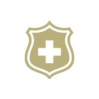 einfach Kreuz Gesundheitswesen Schild Symbol Logo Vorlage vektor