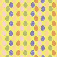vektor färgad påsk ägg sömlös mönster. påsk högtider på beige bakgrund.