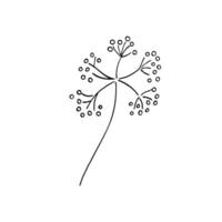 botanisk element för design, vykort, skriva ut, dekor, och klistermärke. doodle-stil vektor illustration.
