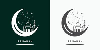 Ramadan Mubarak, Ramadan karem, innere Frieden winkt vektor