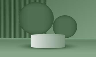 Illustration Grün modern Bühne Design auf Hintergrund vektor
