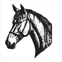 häst silhuett djur- logotyp svart hästar grafisk vektor illustration