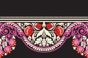 Blumen- nahtlos Hintergrund geometrisch ethnisch orientalisch Ikat nahtlos Muster traditionell Design zum hintergrund,teppich,tapete,kleidung,verpackung,batik,stoff,vektor Illustration Stickerei Stil. vektor