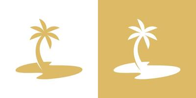 Palme Baum Logo Design, Strand, Urlaub, Logo Design Vorlage, Symbol, kreativ Idee. vektor