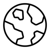 jord klot planet enkel linje ikon symbol vektor