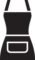 minimal kvinna förkläde vektor ikon silhuett, ClipArt, symbol, svart Färg silhuett 25