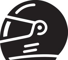 minimal Motorrad Helm Symbol, schwarz Farbe Vektor Silhouette, Weiß Hintergrund 15