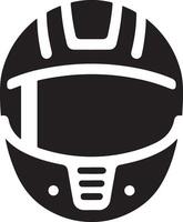 minimal Motorrad Helm Symbol, schwarz Farbe Vektor Silhouette, Weiß Hintergrund 14