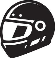 minimal Motorrad Helm Symbol, schwarz Farbe Vektor Silhouette, Weiß Hintergrund 25