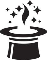 minimal retro trollkarl hatt ikon, ClipArt, symbol, svart Färg silhuett, vektor silhuett 8