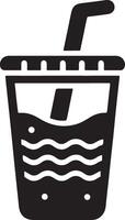 Wasser Plastik Becher Vektor Symbol Logo Silhouette, Clip Art, Symbol schwarz Farbe Silhouette 4