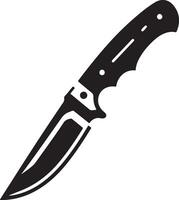 minimal kniv ikon, ClipArt, symbol, svart Färg vektor silhuett, vit bakgrund 7