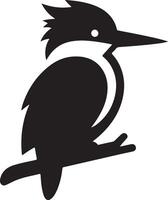 Eisvogel Vogel Vektor Kunst Symbol, Clip Art, Symbol, schwarz Farbe Silhouette, Weiß Hintergrund 43