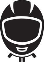 minimal Motorrad Helm Symbol, schwarz Farbe Vektor Silhouette, Weiß Hintergrund 11