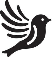 Fink Vogel Logo Konzept, schwarz Farbe Silhouette, Weiß Hintergrund 9 vektor