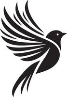 Fink Vogel Logo Konzept, schwarz Farbe Silhouette, Weiß Hintergrund vektor