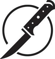 minimal kniv ikon, ClipArt, symbol, svart Färg vektor silhuett, vit bakgrund 20