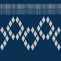 traditionell ethnisch Ikat Motiv Stoff Muster geometrisch Stil.afrikanisch Ikat Stickerei ethnisch orientalisch Muster Blau Hintergrund Hintergrund. abstrakt, Vektor, Illustration. Textur, Rahmen, Dekoration. vektor