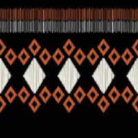 traditionell ethnisch Ikat Motiv Stoff Hintergrund Muster geometrisch .afrikanisch Ikat Stickerei ethnisch orientalisch Muster schwarz Hintergrund Hintergrund. abstrakt, Vektor, Illustration. Textur, Rahmen, Dekoration. vektor