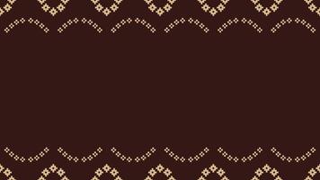 traditionell etnisk motiv ikat geometrisk tyg mönster korsa stitch.ikat broderi etnisk orientalisk pixel brun bakgrund. abstrakt, vektor, illustration. textur, halsduk, dekoration, tapeter. vektor