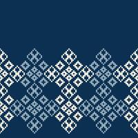 traditionell ethnisch Motive Ikat geometrisch Stoff Muster Kreuz Stich.ikat Stickerei ethnisch orientalisch Pixel Marine Blau Hintergrund. abstrakt, vektor, illustration. Textur, Schal, Dekoration, Tapete. vektor