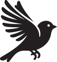 Fink Vogel Logo Konzept, schwarz Farbe Silhouette, Weiß Hintergrund 3 vektor