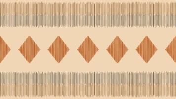 traditionell ethnisch Ikat Motiv Stoff Muster Hintergrund geometrisch .afrikanisch Ikat Stickerei ethnisch Muster braun Sahne Hintergrund Hintergrund. abstrakt, Vektor, Illustration. Textur, Rahmen, Dekoration. vektor