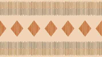 traditionell etnisk ikat motiv tyg mönster bakgrund geometrisk .afrikansk ikat broderi etnisk mönster brun grädde bakgrund tapet. abstrakt, vektor, illustration.texture, ram, dekoration. vektor