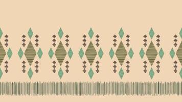 traditionell ethnisch Ikat Motiv Stoff Muster Hintergrund geometrisch .afrikanisch Ikat Stickerei ethnisch Muster braun Sahne Hintergrund Hintergrund. abstrakt, Vektor, Illustration. Textur, Rahmen, Dekoration. vektor