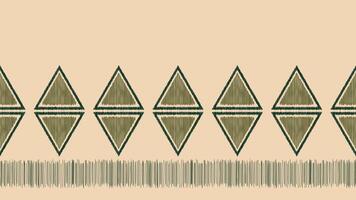 traditionell ethnisch Ikat Motiv Stoff Muster Hintergrund geometrisch .afrikanisch Ikat Stickerei ethnisch Muster braun Sahne Hintergrund Hintergrund. abstrakt, Vektor, Illustration. Textur, Rahmen, Dekoration. vektor