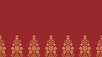 traditionell ethnisch Motive Ikat geometrisch Stoff Muster Kreuz Stich.ikat Stickerei ethnisch orientalisch Pixel rot Hintergrund. abstrakt, vektor, illustration. Textur, Weihnachten, Dekoration, Tapete. vektor