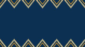 traditionell ethnisch Ikat Motiv Stoff Muster geometrisch Stil.afrikanisch Ikat Stickerei ethnisch orientalisch Muster Blau Hintergrund Hintergrund. abstrakt, Vektor, Illustration. Textur, Rahmen, Dekoration. vektor
