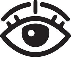 minimal Auge Pflege Logo Vektor Symbol, eben Symbol, schwarz Farbe Silhouette, Weiß Hintergrund 12