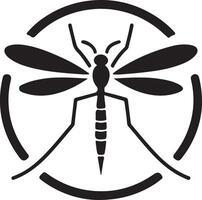 minimal Moskito Logo Konzept, Clip Art, Symbol, schwarz Farbe Silhouette, Weiß Hintergrund 2 vektor