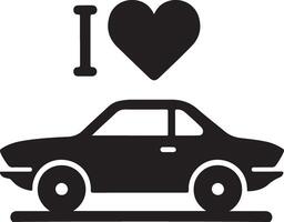 ich Liebe Auto Vektor Logo Illustration, Auto Symbol, Symbol. Logo Konzept 14