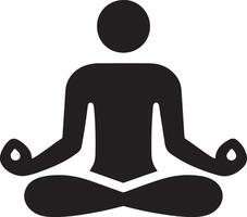 minimal man håller på med yoga ikon svart Färg, ClipArt, symbol, silhuett 7 vektor