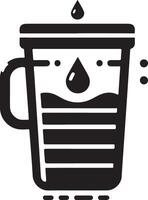 Wasser Plastik Becher Vektor Symbol Logo Silhouette, Clip Art, Symbol schwarz Farbe Silhouette 8