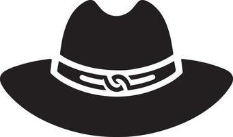 minimal retro hatt ikon, ClipArt, symbol, svart Färg silhuett 38 vektor