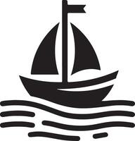 båt vektor logotyp begrepp ikon, ClipArt, symbol, svart Färg silhuett, vit bakgrund 17