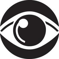 minimal Auge Pflege Logo Vektor Symbol, eben Symbol, schwarz Farbe Silhouette, Weiß Hintergrund 11