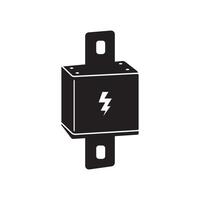 elektrisk säkring ikon vektor illustration design mall