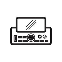 bil radio symbol logotyp ikon, vektor illustration design