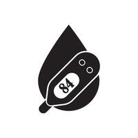 Blut Zucker Messung Symbol Symbol, Vektor Illustration Design
