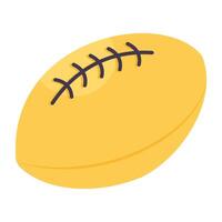 amerikan fotboll ikon, isometrisk design av rugby vektor