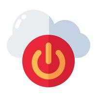 kreatives Design-Symbol der Cloud-Off-Taste vektor