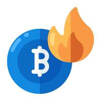 ein Icon-Design von Bitcoin vektor