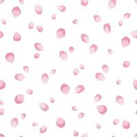 sömlös mönster med flygande rosa reste sig kronblad. vektor illustration för textilier, omslag papper, tapet.