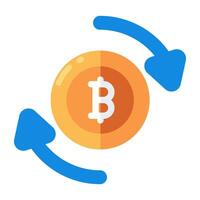 en ikondesign av bitcoin vektor