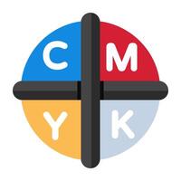 einzigartig Design Symbol von Farbe Auswahl, cmyk Vektor