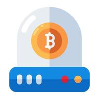 en ikondesign av bitcoin vektor